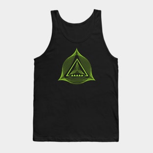 Triangle Green Pattern Tank Top